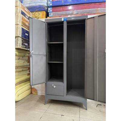 Tủ sắt quần áo cao 1m6 ngang 90cm vàng kem - TSDT13