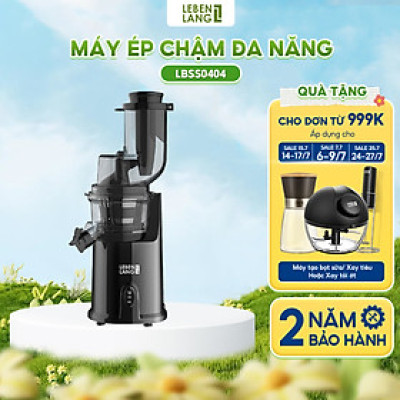 Máy ép chậm đa năng LEBENLANG dung tích 1000ml, công suất 200W, model LBSS0404 - hàng chính hãng