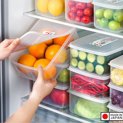 Bộ 03 hộp thực phẩm chữ nhật Nakaya 2000ml hàng nội địa Nhật Bản K.151#