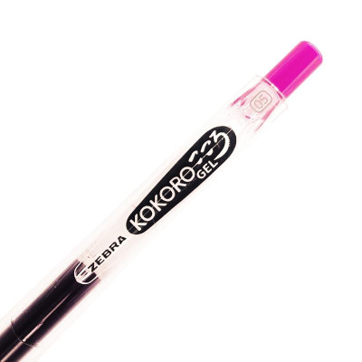 Bút Gel Zebra Kokoro 0.5 mm - Mực Hồng