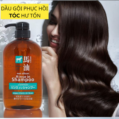 Dầu Gội Xả 2 Trong 1 Phục Hồi Tóc Hư Tổn Chiết Xuất Từ Dầu Ngựa Deve Horse Oil Rinse In Shampoo (600 mL)