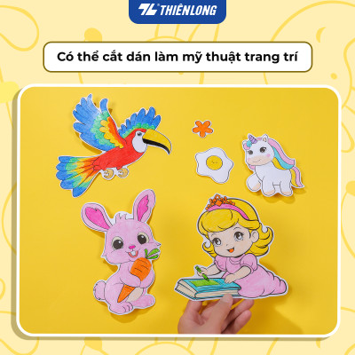 Tranh cuộn tô màu DIY Thiên Long Colokit - Hình ảnh dễ thương, đa dạng chủ đề hơn