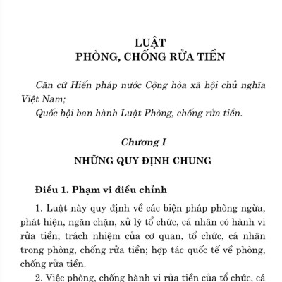 Luật Phòng, chống rửa tiền (bản in 2023)