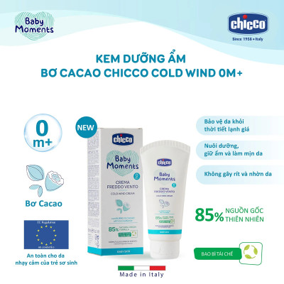 Kem dưỡng ẩm cho bé Bơ Cacao Chicco Cold Wind 0M+ 50ml
