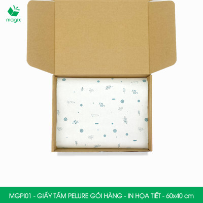 MGPI01 - Combo 100 tấm giấy Pelure gói hàng in họa tiết - 60x40 cm