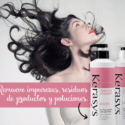 Cặp gội xả Kerasys Repairing phục hồi độ bóng, tăng cường chống tia UV cho tóc hư tổn, chẻ ngọn 600ml