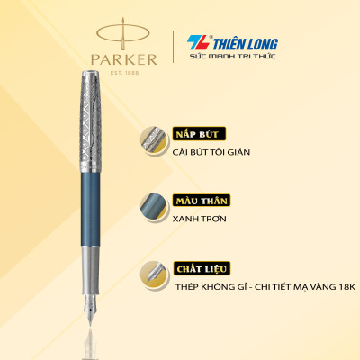 Bút máy cao cấp Parker SON Metal Blue CT 18k GB-2119743 - Mạ vàng 18K