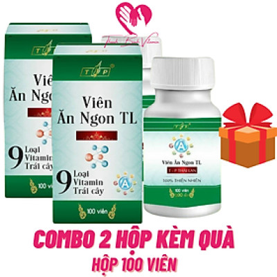 [Combo 2 Hộp] Viên Tăng Cân TL 100 Viên Kèm Quà, Hỗ Trợ Ăn Ngon, Ngủ Ngon, Tăng Cân Cho Người từ 3-60 TUỔI