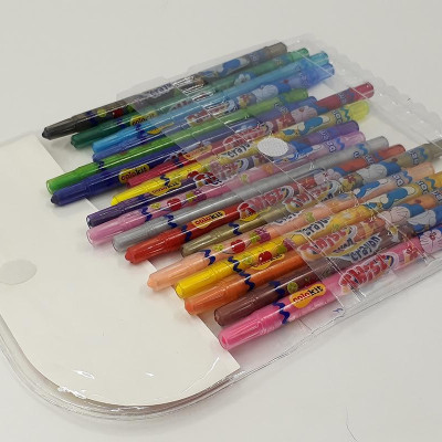 Vỉ Bút Sáp Vặn 18 Màu Thiên Long TCR-C05/DO