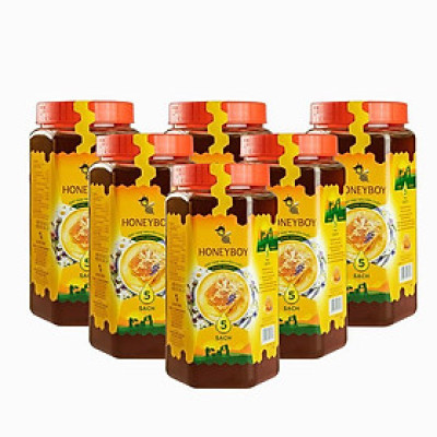Bộ 6 Mật Ong thiên Nhiên 5 Sạch Honeyboy 1kg
