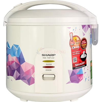 Nồi cơm điện nắp gài Sharp 1.8 lít KS-18TJV/"GR"/"LL" - Hàng chính hãng