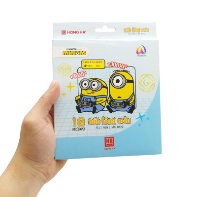 Hộp 18 Bút Lông Màu Minions - Hồng Hà 8122