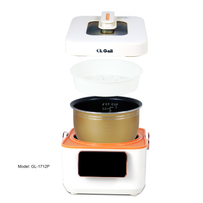Nồi cơm điện Gali GL-1712P Dung tích 1.2L. Thiết kế đa chức năng nấu, nhỏ gọn, nắp có thể tháo rời. Lòng nồi siêu dày, giữ nhiệt tốt. Hàng chính hãng bảo hành 24 tháng