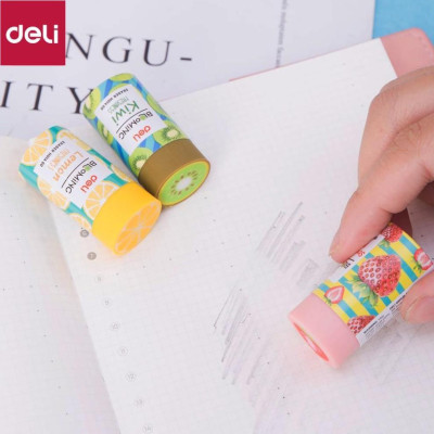 Tẩy 2B Deli, 40×22×12mm, Kiwi, Dâu, Chanh - 3 chiếc - EH01400-3C 