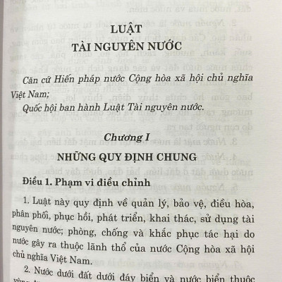 Luật Tài Nguyên Nước