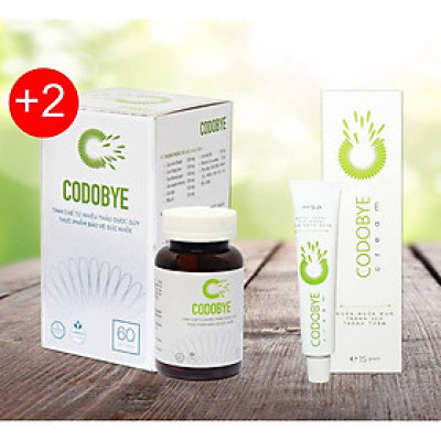Bộ sản phẩm ngừa mụn an toàn 2 Viên uống CODOBYE + 1 Kem bôi CODOBYE CREAM