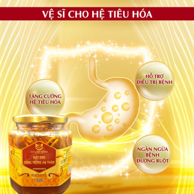 Mật Ong Ngâm Đông Trùng Hạ Thảo 380ml/lọ Golden Herb