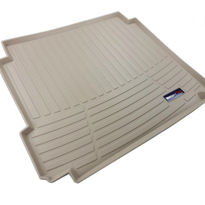 Thảm lót cốp xe ô tô màu be BMW X5 2008-2017 - Lux SA nhãn hiệu Macsim chất liệu TPV cao cấp