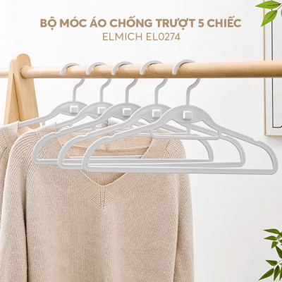 Bộ móc áo trơn 5 chiếc Elmich EL0274