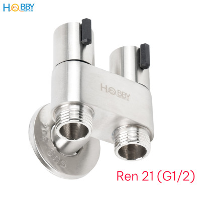 Van chia nước 2 đầu cho bồn cầu và vòi xịt inox 304 Hobby home decor VIN5