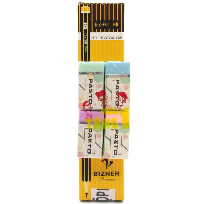 Hộp 10 Bút Chì Gỗ HB Cao Cấp Bizner BIZ-P01