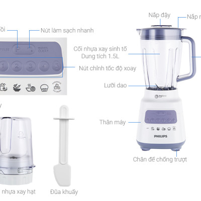 Máy xay sinh tố Philips HR2221 - Hàng nhập khẩu