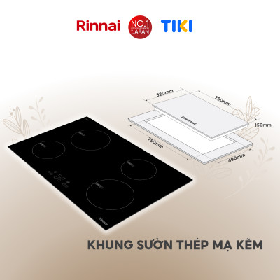 Bếp từ Rinnai RB-7104H-CB mặt kính Schott 7400W