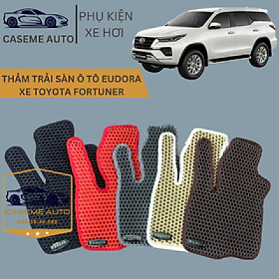 [TOYOTA FORTUNER] Thảm Trải Sàn, Lót Sàn Ô Tô Cao Su Eudora CloudFoam Thiết Kế Theo Xe Dành Cho Xe TOYOTA FORTUNER, Chống Nước, Không Mùi, Ngăn Bụi Bẩn, Dễ Vệ Sinh - Hàng Chính Hãng