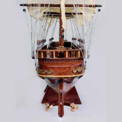 Mô hình thuyền buôn France II chì 74cm Thuận Buồm Xuôi Gió