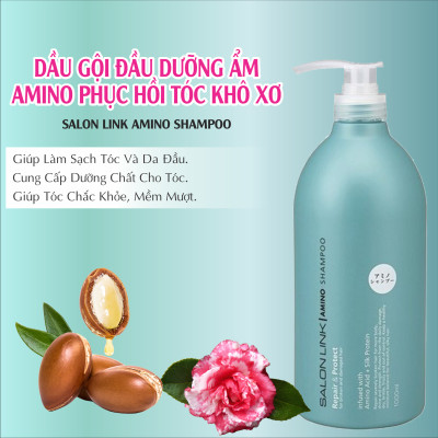Dầu Gội Đầu Phục Hồi Tóc Khô Xơ Chẻ Ngọn Salon Link Amino Shampoo (Chai 1000 mL)
