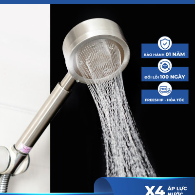 Vòi Sen Tăng Ấp LUVA VS5 Inox 304, Bảo Hành 1 Năm, Đổi Lỗi 100 Ngày, Phun Nước Dạng Xoắn Ốc