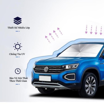 Dù Che Nắng Ô Tô Cao Cấp, Dù Che Kính Lái Xe Hơi (Tặng BAO DA) - Chống Nắng, Bảo Vệ Nội Thất