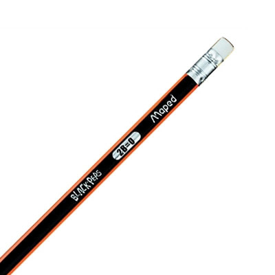 Vỉ chì đen 2B Maped có gôm (3 cây) - 851712