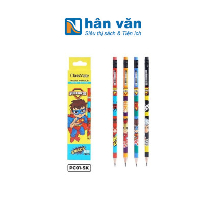 Bút Chì Gỗ 2B Superkids - ClassMate PC01 - SK - 2PC0038