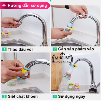 ĐẦU VÒI NƯỚC TĂNG ÁP XOAY 360 THÔNG MINH - Hàng Nhập Khẩu