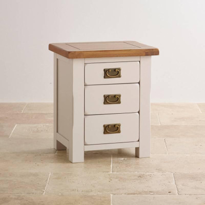 Tủ Đầu Giường 3 Ngăn Kéo Kemble Gỗ Sồi Ibie BSK3KEMO - Trắng (50 x 40 cm)