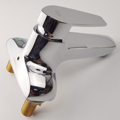 Vòi Lavabo nóng lạnh 2 chân Đồng mạ Chrome Eurolife EL-SUN 03 (Trắng bạc)