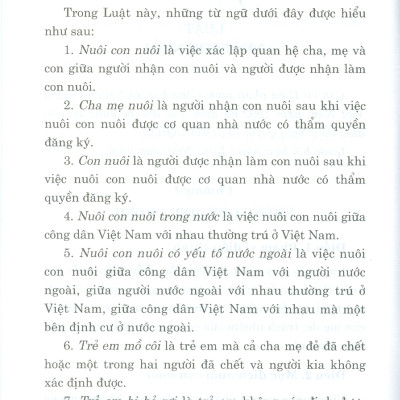 Luật Nuôi Con Nuôi Năm 2010