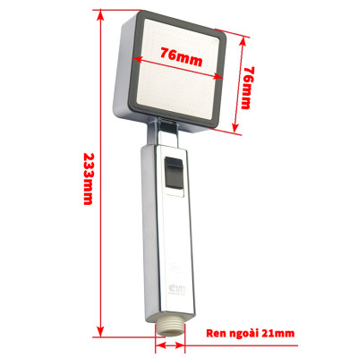 Tay sen tăng áp vuông Eurolife EL-H113 (trắng bạc)