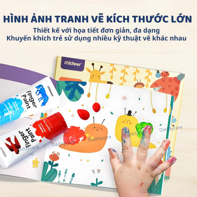 Tập Giấy Tô Màu Cho Bé Mideer Finger Paint Art Book, Đồ Chơi Sáng Tạo Cho Trẻ Em
