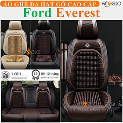 Áo trùm lót bọc ghế xe ô tô Ford Everest da PU hạt gỗ tự nhiên CAO CẤP
