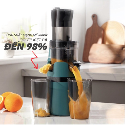 Máy Ép Chậm Trái Cây Goldsun GFJ4500 Nguyên Quả Kiệt Bã Lên Đến 98% Công Suất 200W - Hàng chính hãng