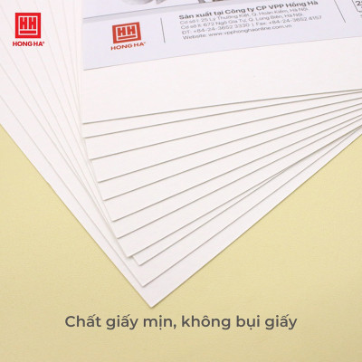 Giấy vẽ Hồng Hà A4 20 tờ  định lượng 160gsm độ trắng tự nhiên - 8116