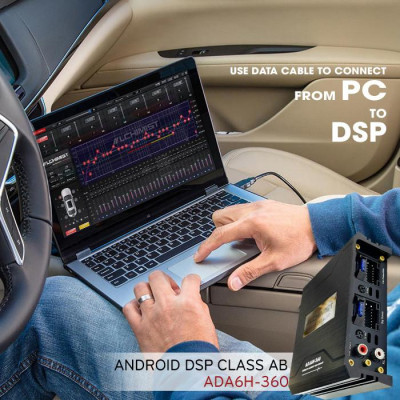 Amply ô tô Android Alchimist ADA6H-360 có Bluetooth lossless 5.1 Chỉnh App cắt tần điện thoại