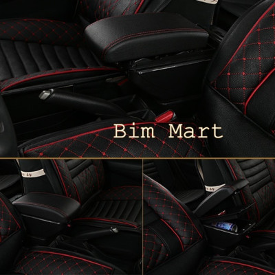 Hộp tỳ tay dành cho xe Toyota Rush/Avanza tích hợp 7 cổng USB, bọc da cao cấp