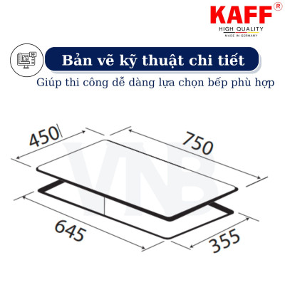 Bếp ga đôi KAFF KF-608I - Hàng chính hãng
