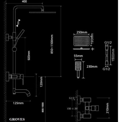 Sen cây tắm nóng lạnh tân cổ điển GS7964