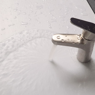 Vòi Lavabo Nóng Lạnh Inox SUS 304 Eurolife EL-LAVEN 02 (Trắng Vàng)