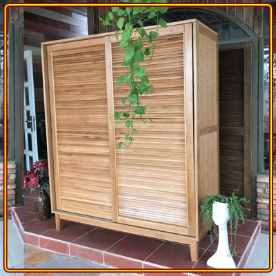Tủ quần áo gỗ sồi cửa lùa Tundo 180 x 60 x 200 cm