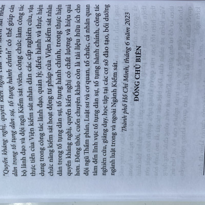 -Quyền Kháng Nghị, Quyền Kiến Nghị Của Viện Kiểm Sát Nhân Dân Trong Tố Tụng Dân Sự, Tố Tụng Hành Chính (Sách chuyên khảo)